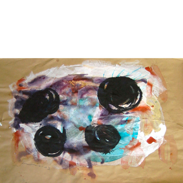 Painting Entre círculos negros